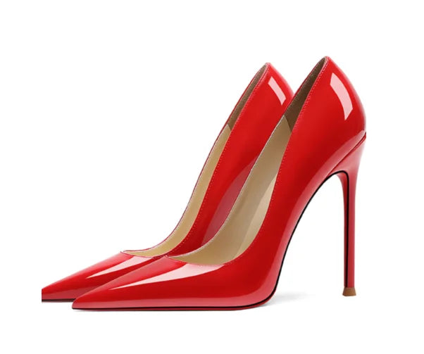 2026 New Black 12cm High Heels Classic Thin Heels Sexy Shallow Mouth Fashion Commuter Large Single Shoes 33-50