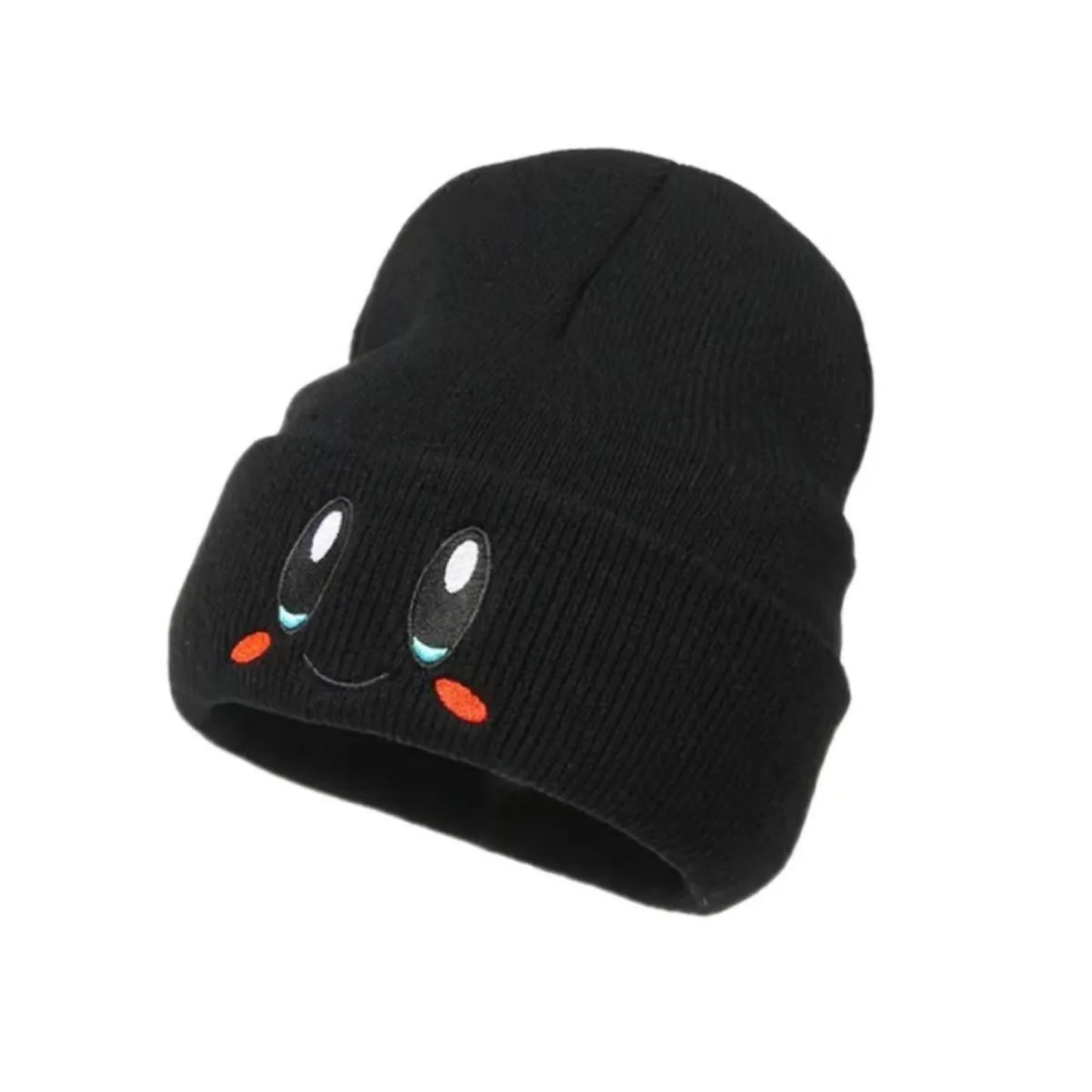 Big Eye Embroidery Elasticity Beanies Women's Cartoon Knitted Skull Caps Winter Warm Hip Hop Hats Men Crimping Melon Leather Hat