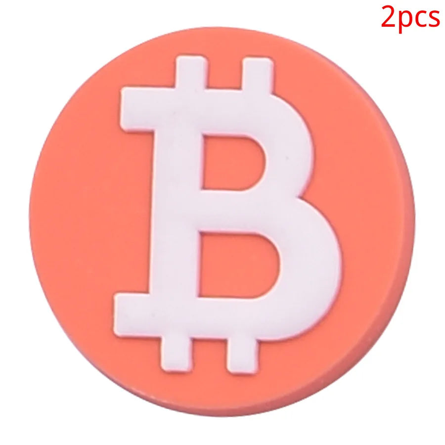 2pcs Lot Coin Money Shaped Character Shoe Buckles Charms Combination Designer for Women Accessories for Girls Adults Unisex Gift
