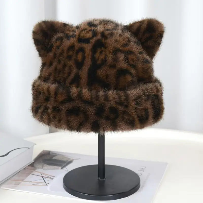 New Korean Winter Imitation Fur Bucket Hat Fashion for Women Warm Plush Ear Protection Fisherman Hats Outdoor Cute Panama Cap