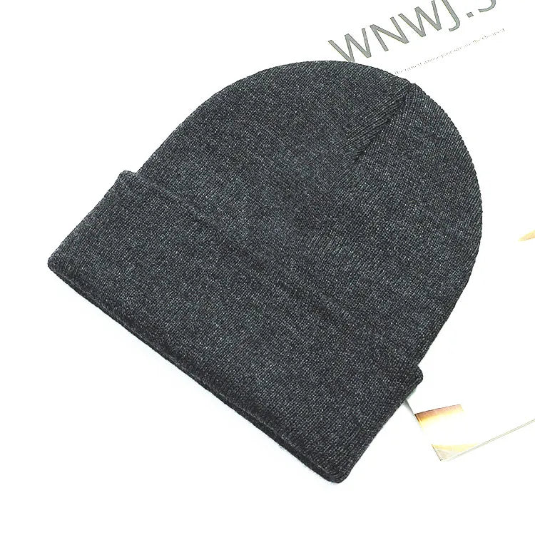 Acrylic Beanie Cap for Adult Winter Women Men Plain Skullies Beanie Hats Custom Logo Knitted Hats SKullies Skullcap