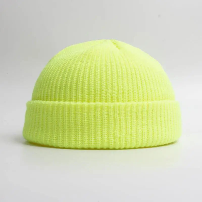 2025 Boys Girls Winter Knitted Beanies Solid Keep Warm Loop Small Beanie Caps Keep Head Warm Winter Hats Yellow Red