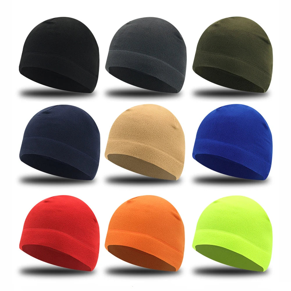 Windproof Winter Beanie Hat Fleece Warm Cap for Men Outdoor Sports Skiing Hiking Camping