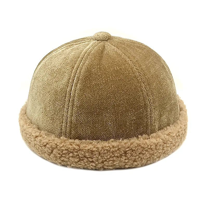 2026 Autumn and Winter Polyester Warm Solid Docker Cap Brimless Hat Beanie Landlord Sailor Cap Men and Women 115