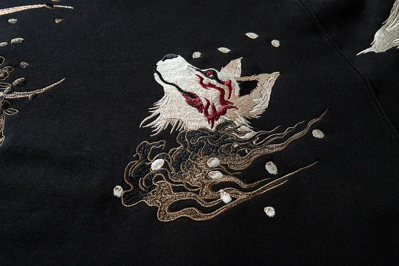 High Quality Embroidery Man Women Hoodies Harajuku 100% Cotton Hooded Sweatshirts Autumn Long Sleeve Black Pullover Loose Tops