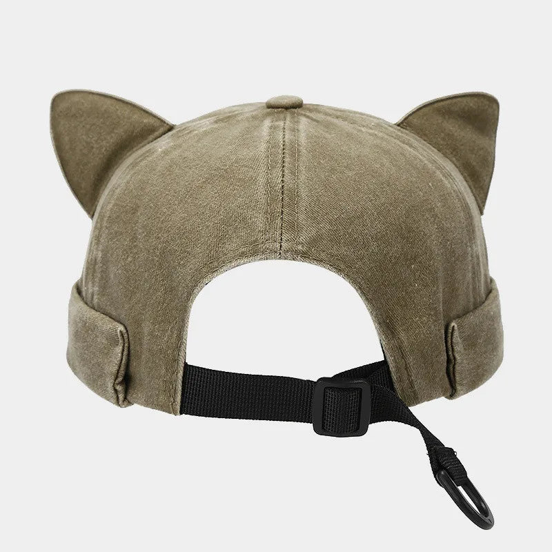 2024 Spring Summer Cotton Solid Color Docker Cap Brimless Hat Beanie Landlord Sailor Cap Women 01