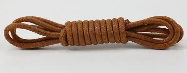 Solid Color Cotton Waxed Shoelaces Leather Waterproof Round Shoe Laces Boots Shoelace Shoestring Accessories