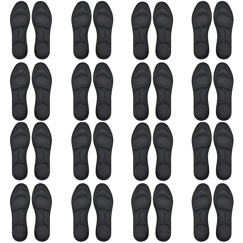 4PCS 5D Massage Memory Foam Insoles Thickening Breathable Cushion Cushioning Comfort Suitable For High Heels Insoles