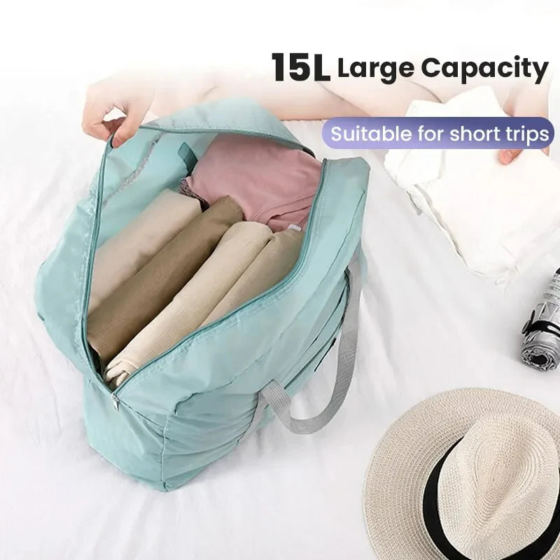 Foldable Travel Duffel Bag for Airlines Carry on Bag for Women & Men Lightweight Large Capacity Sports Weekend Trip Overnight