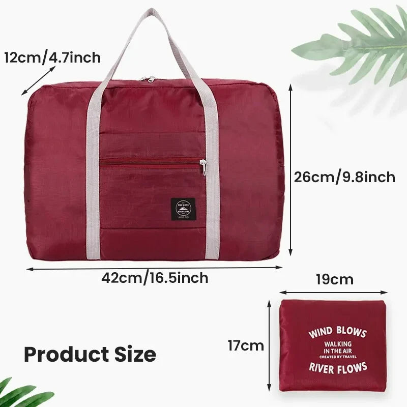 Foldable Travel Duffel Bag for Airlines Carry on Bag for Women & Men Lightweight Large Capacity Sports Weekend Trip Overnight