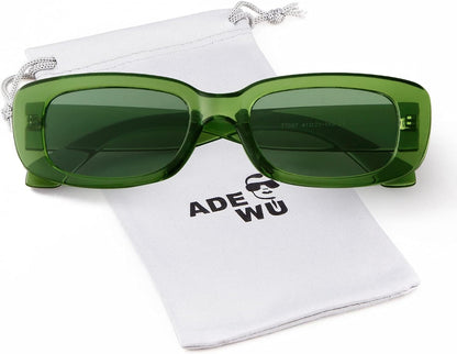 Rectangle Sunglasses for Women Men Retro 90S Trendy Narrow Rectangular Sun Glasses Fashion Y2K Unisex Stylish