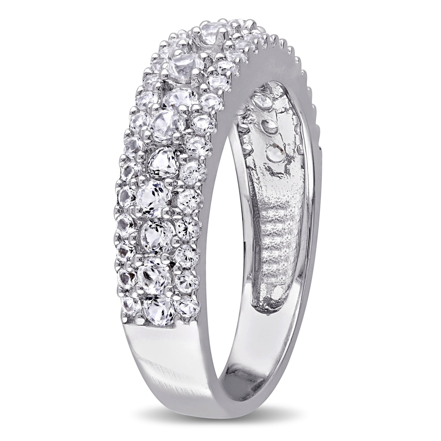 Women'S 1-1/3 CT TGW Created White Sapphire Sterling Silver Ring