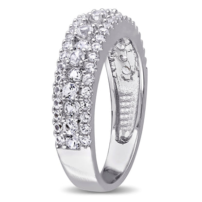 Women'S 1-1/3 CT TGW Created White Sapphire Sterling Silver Ring