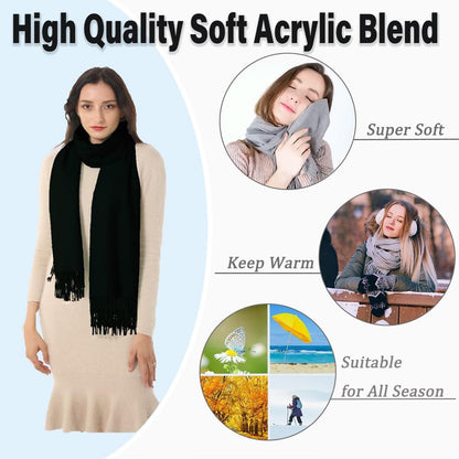 Women'S Winter Scarf Large Pashmina Shawls and Wraps