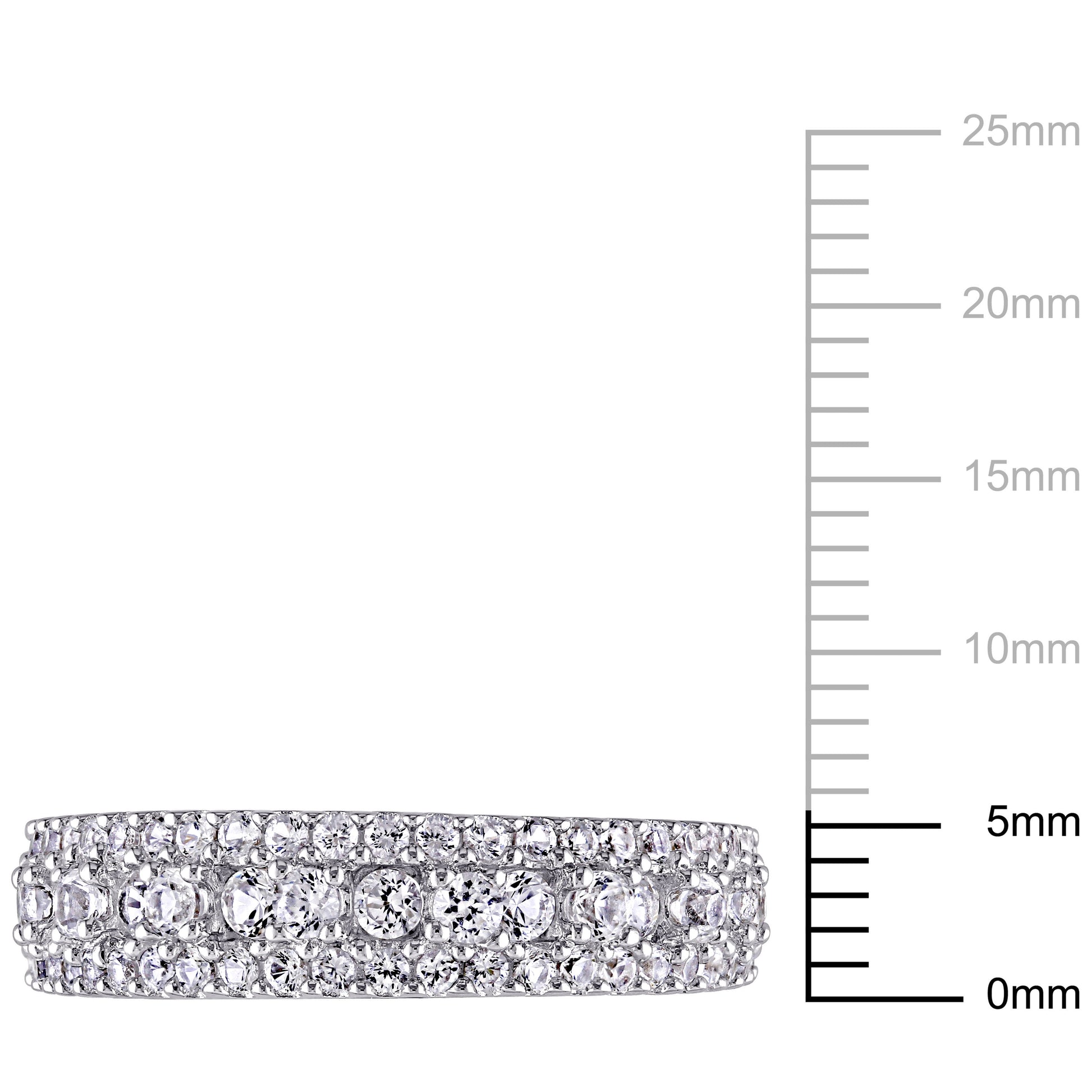 Women'S 1-1/3 CT TGW Created White Sapphire Sterling Silver Ring