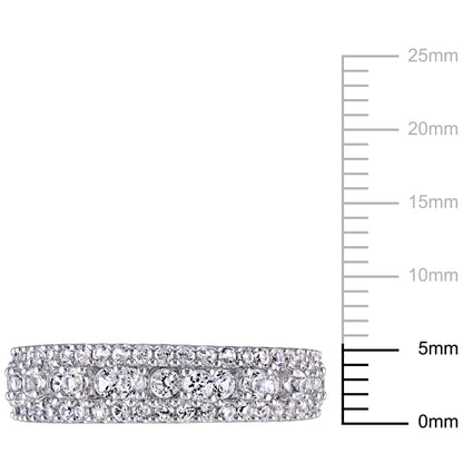 Women'S 1-1/3 CT TGW Created White Sapphire Sterling Silver Ring