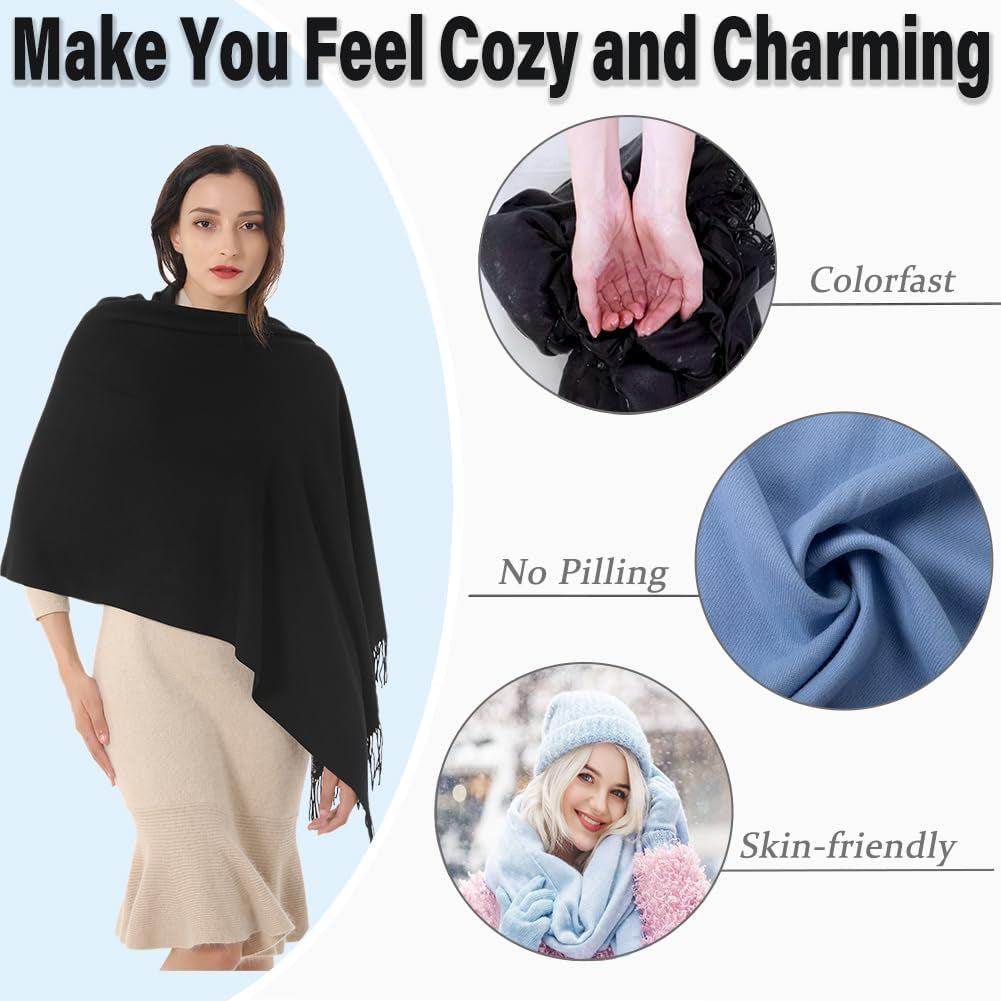 Women'S Winter Scarf Large Pashmina Shawls and Wraps