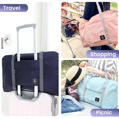 Foldable Travel Duffel Bag for Airlines Carry on Bag for Women & Men Lightweight Large Capacity Sports Weekend Trip Overnight