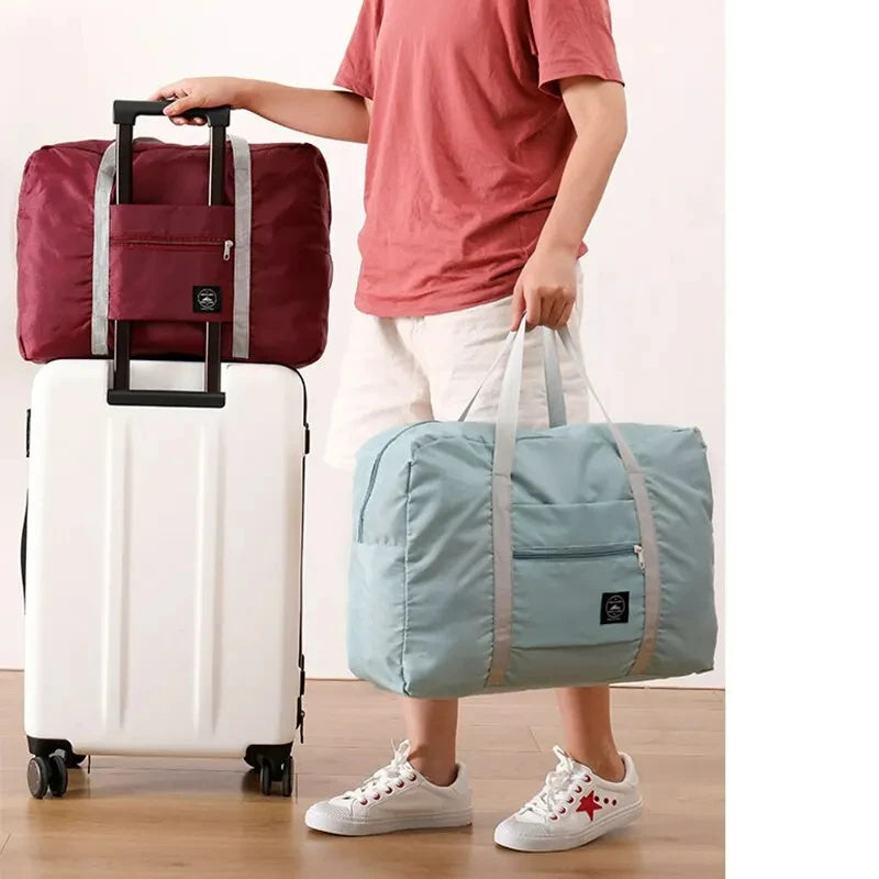 Foldable Travel Duffel Bag for Airlines Carry on Bag for Women & Men Lightweight Large Capacity Sports Weekend Trip Overnight