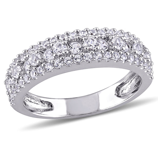 Women'S 1-1/3 CT TGW Created White Sapphire Sterling Silver Ring