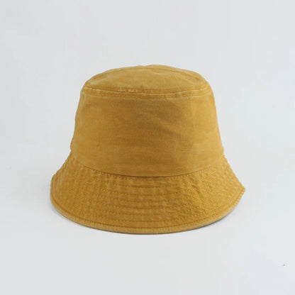 Washed Denim Bucket Hat Kids Wide Brim Cotton Fisherman Hat Girls Boys Summer Panama Sun Hat Outdoor Beach Fishing Cap