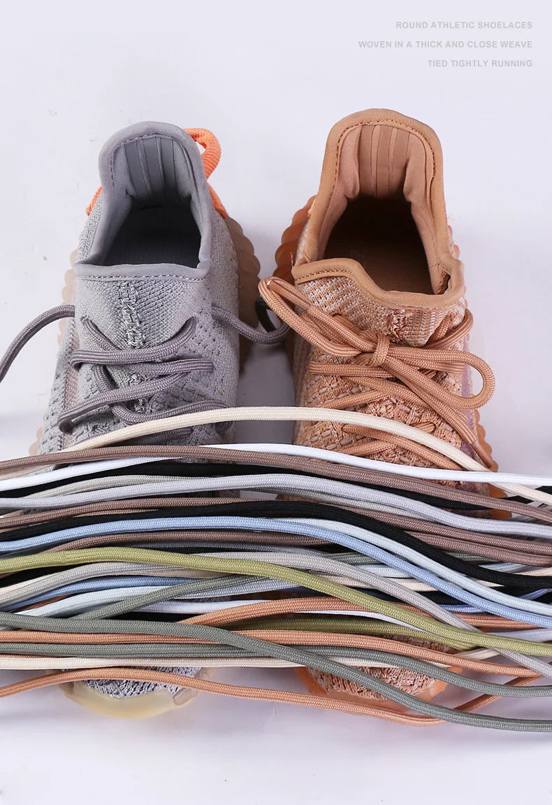 1 Pair Round Shoelaces Coconut 350 Black Angel 700 Classic Shoe Laces Tightly Woven Does Not Snag Shoelace For Sneakers