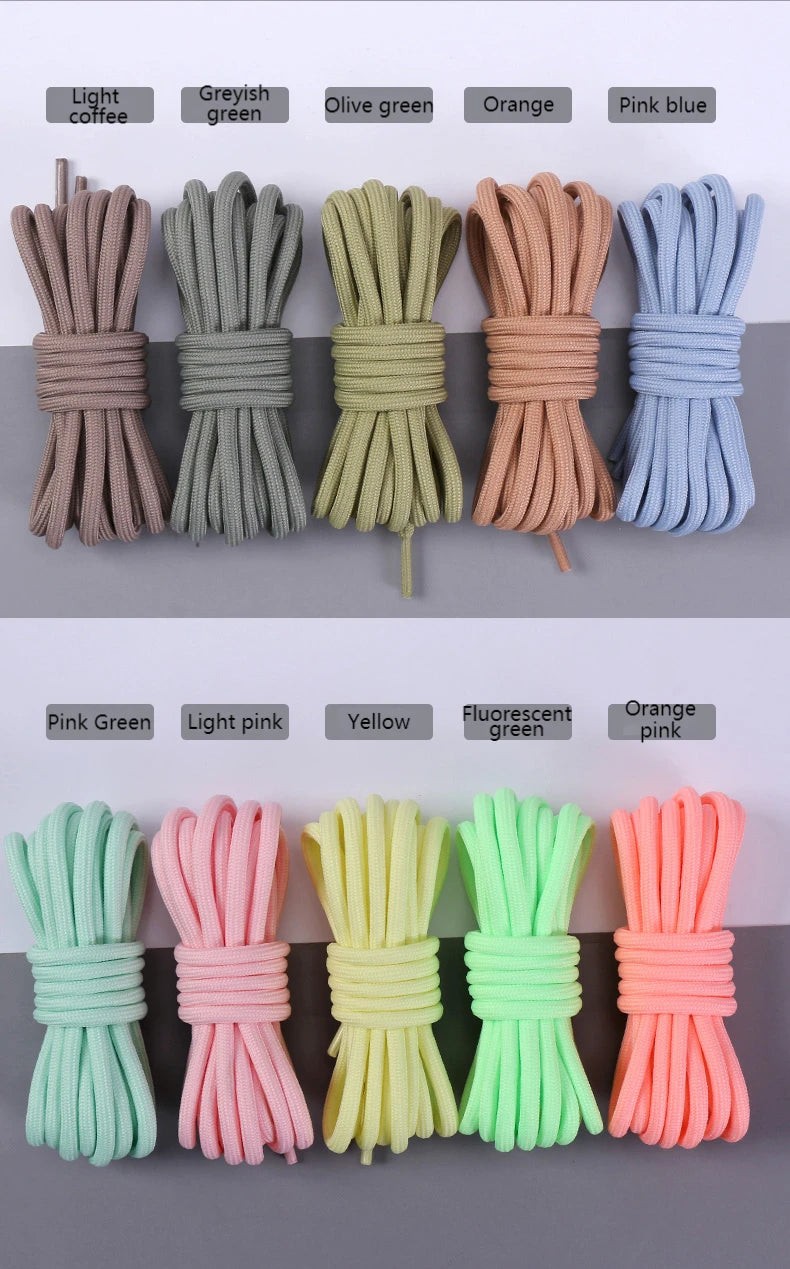 1 Pair Round Shoelaces Coconut 350 Black Angel 700 Classic Shoe Laces Tightly Woven Does Not Snag Shoelace For Sneakers