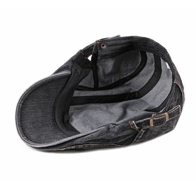 2026 Four Seasons Denim Solid Newsboy Caps Men Washed Flat Peaked Cap Women Painter Beret Hats 16