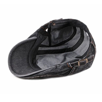 2026 Four Seasons Denim Solid Newsboy Caps Men Washed Flat Peaked Cap Women Painter Beret Hats 16