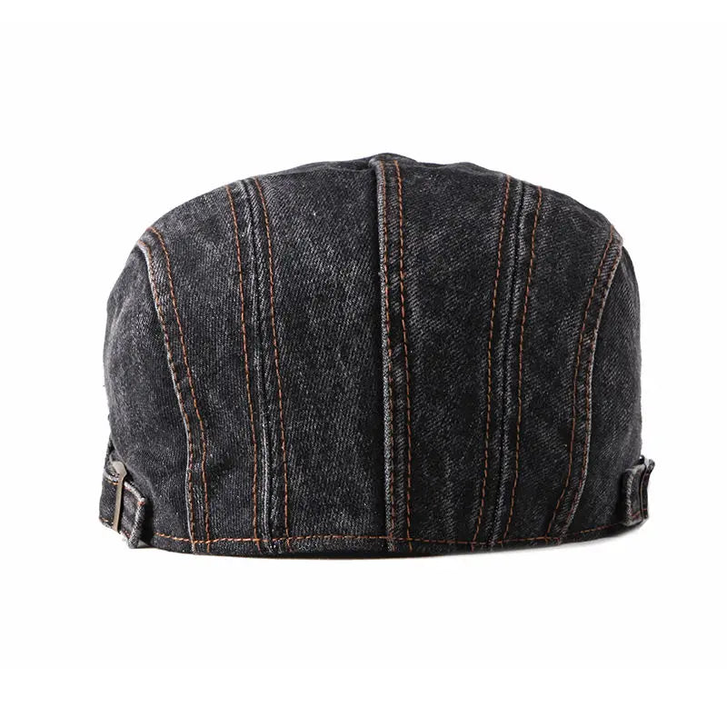 2026 Four Seasons Denim Solid Newsboy Caps Men Washed Flat Peaked Cap Women Painter Beret Hats 16