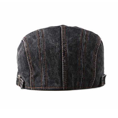2026 Four Seasons Denim Solid Newsboy Caps Men Washed Flat Peaked Cap Women Painter Beret Hats 16