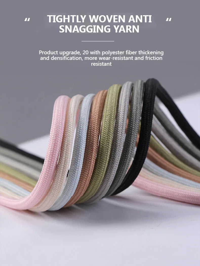 1 Pair Round Shoelaces Coconut 350 Black Angel 700 Classic Shoe Laces Tightly Woven Does Not Snag Shoelace For Sneakers