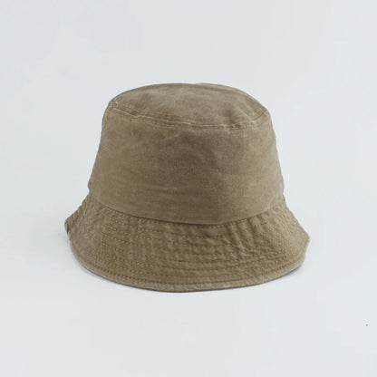 Washed Denim Bucket Hat Kids Wide Brim Cotton Fisherman Hat Girls Boys Summer Panama Sun Hat Outdoor Beach Fishing Cap