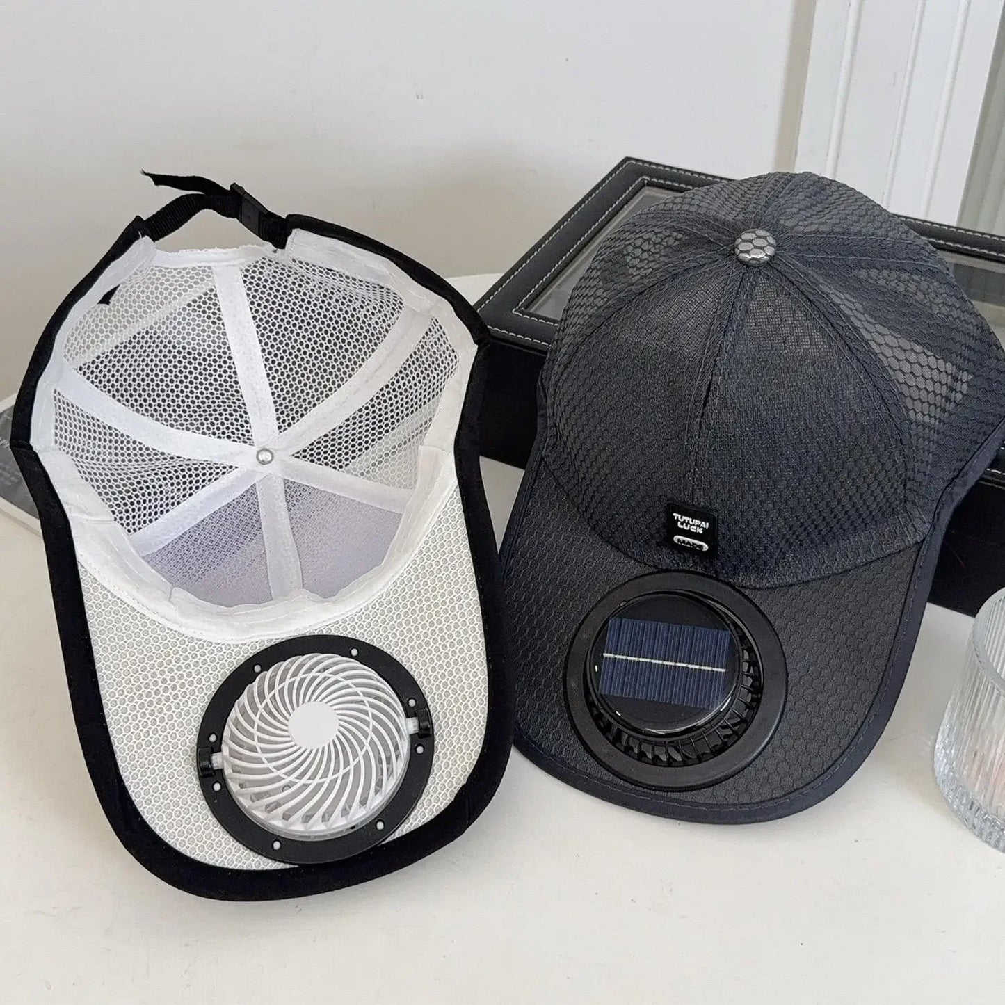 Solar Powered Cap with Fan Summer Breathable Mesh Sun Protection Outdoor Baseball Hat for Men USB Rechargeable Cooling Headwear