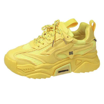 Women Purple Platform Sports Shoes Women Thick Sole Breathable Black Casual Shoes Fashion Slip On 2025 Outdoor Walking Sneakers