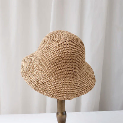 NEW Handmade High quality letter embroidery Sun Hat Wide Brim Floppy Summer Hats For Women Beach Panama Straw Dome Bucket Hat