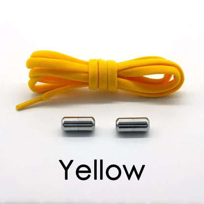 1Pair No tie ShoelacesSemicircle New Elastic Shoe Laces For Kids and Adult Sneakers Shoelace Quick Lazy Laces Color Shoestrings