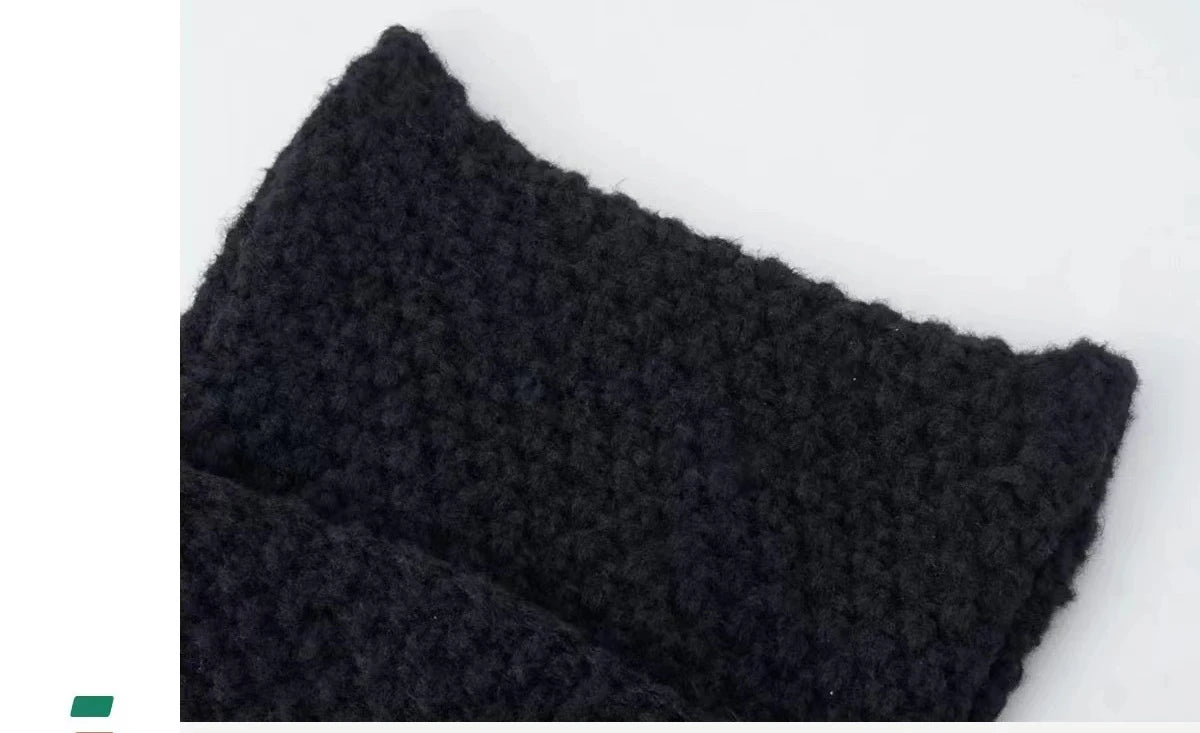 New Japanese Streetwear Harajuku Beanie Little Devil Striped Knitted Hat Women Girls Autumn Winter Cute Cat Ears Cap