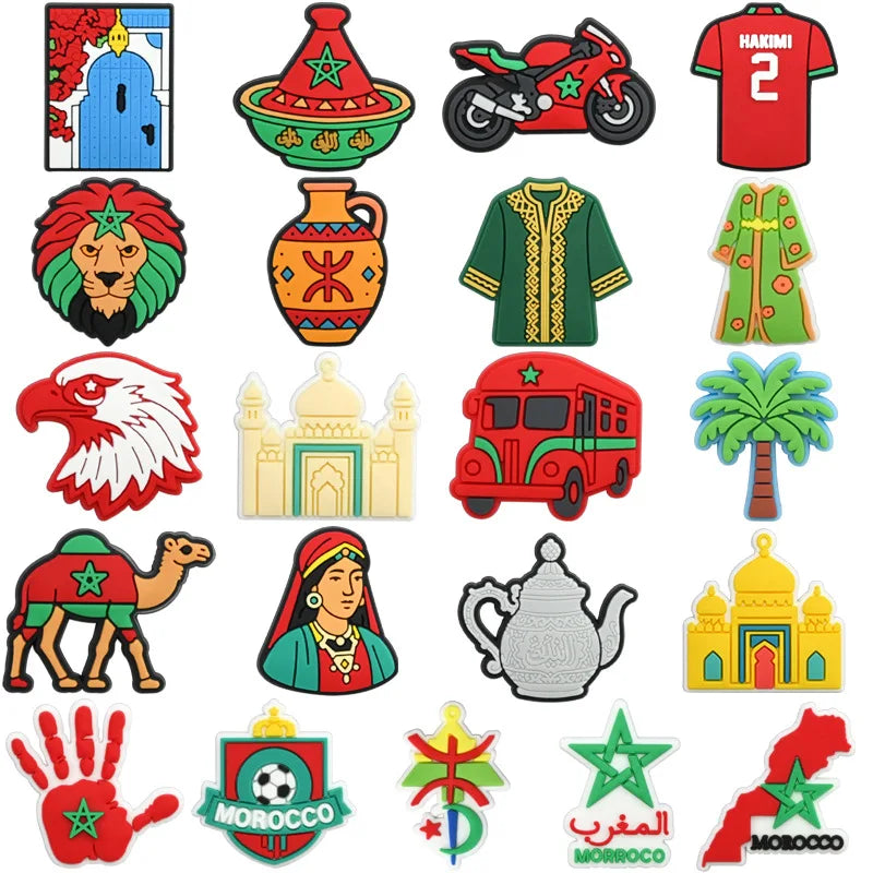 Morocco hole shoes charms shoe buckle removable DIY hole bag decorative accessories decorations wholesale shoe accessories