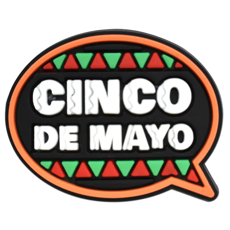 mexico series PVC shoe Charms Slippers Buckle combination Fit Wristbands accessories Decoration Bands gift unisex party