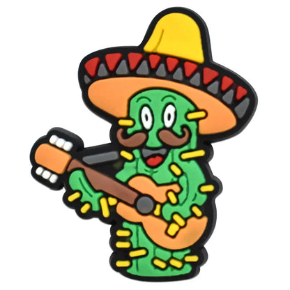 mexico series PVC shoe Charms Slippers Buckle combination Fit Wristbands accessories Decoration Bands gift unisex party