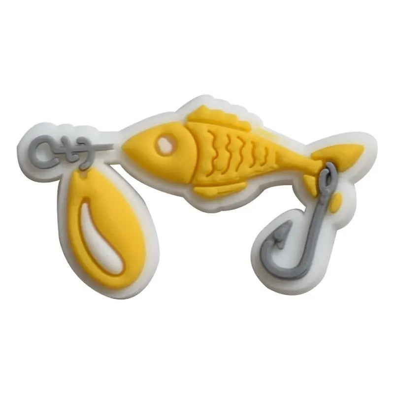 go fishing series PVC shoe Charms Slippers Buckle combination Fit Wristbands accessories Decoration Bands gift unisex party