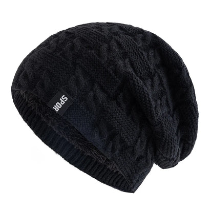 New Women Winter Hats Female Sports Label Casual Beanie Hat Fleece Lined Warm Knitted Hats
