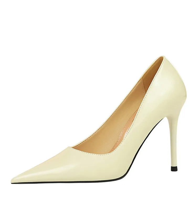 BIGTREE Shoes Pointed Toe Red Women Pumps Patent Leather High Heels Occupational OL Office Shoes Stiletto Female Heels Shoes
