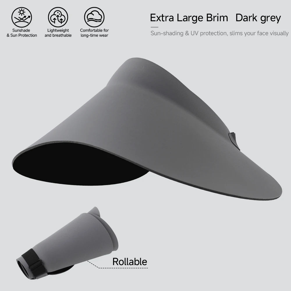 Women's Sun Top Hat with UV Protection, Seamless One-Piece Visor, Wide Brim for Full Shade, Hollow Top Sun Cap
