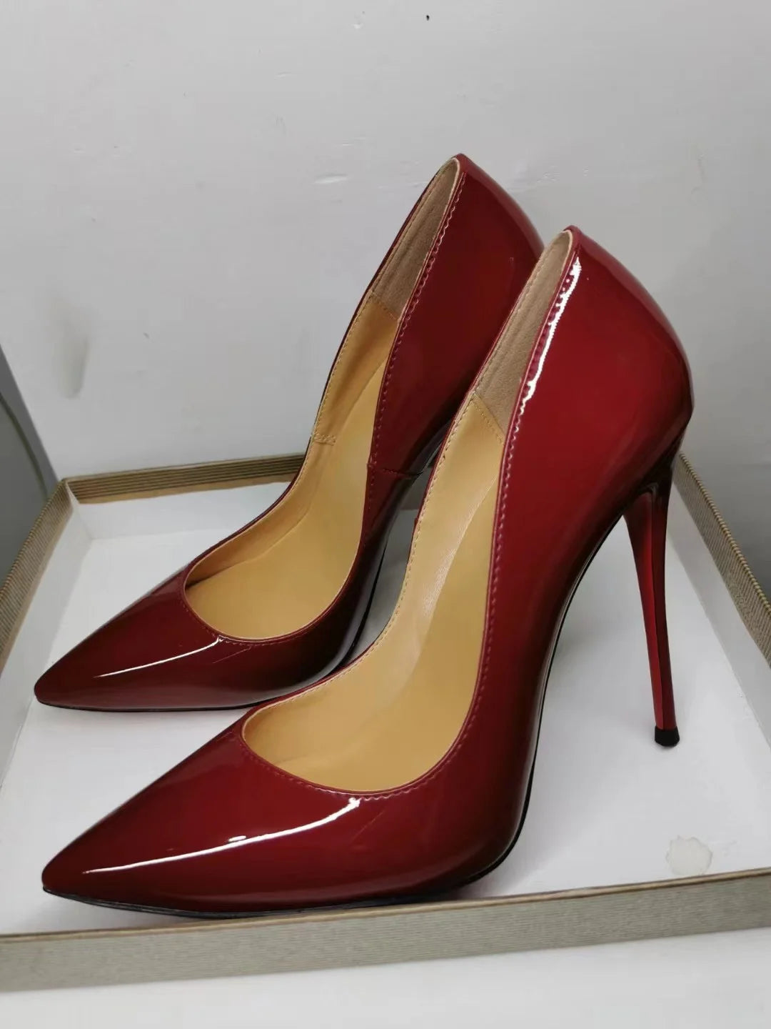 2026 New Black 12cm High Heels Classic Thin Heels Sexy Shallow Mouth Fashion Commuter Large Single Shoes 33-50