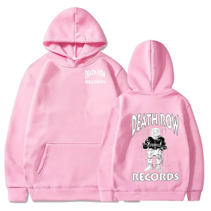 Death Row Records Hoodies Spring Autumn Fleece Hoodie Pullover Fashion Men Women Loose Hooded Sweatshirts Hip Hop Streetwear Top