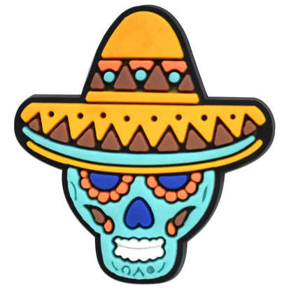 mexico series PVC shoe Charms Slippers Buckle combination Fit Wristbands accessories Decoration Bands gift unisex party