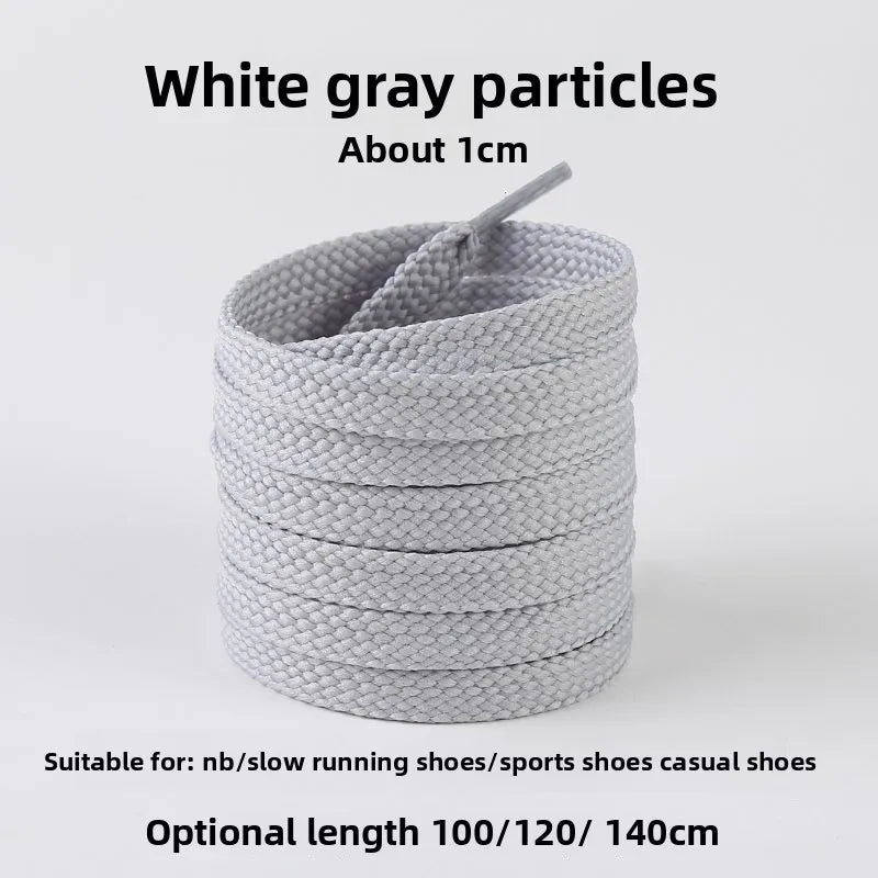 Light Gray Shoelaces Sports Shoes Wear-resistant Rope Men's Round Style Women's Flat Shoelaces Rope Casual Flat Round Sneakers