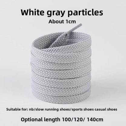 Light Gray Shoelaces Sports Shoes Wear-resistant Rope Men's Round Style Women's Flat Shoelaces Rope Casual Flat Round Sneakers